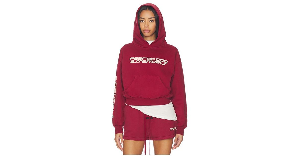 Fear Of God Classic Hoodie in Red | Lyst