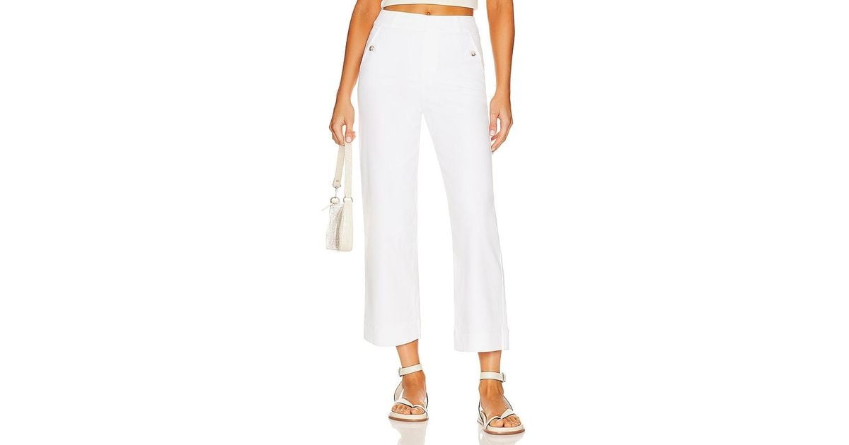 Spanx Stretch Twill Cropped Wide Leg Pant in White