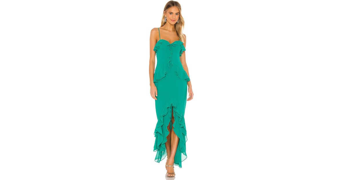 Lovers + Friends Melissa Gown in Green Lyst