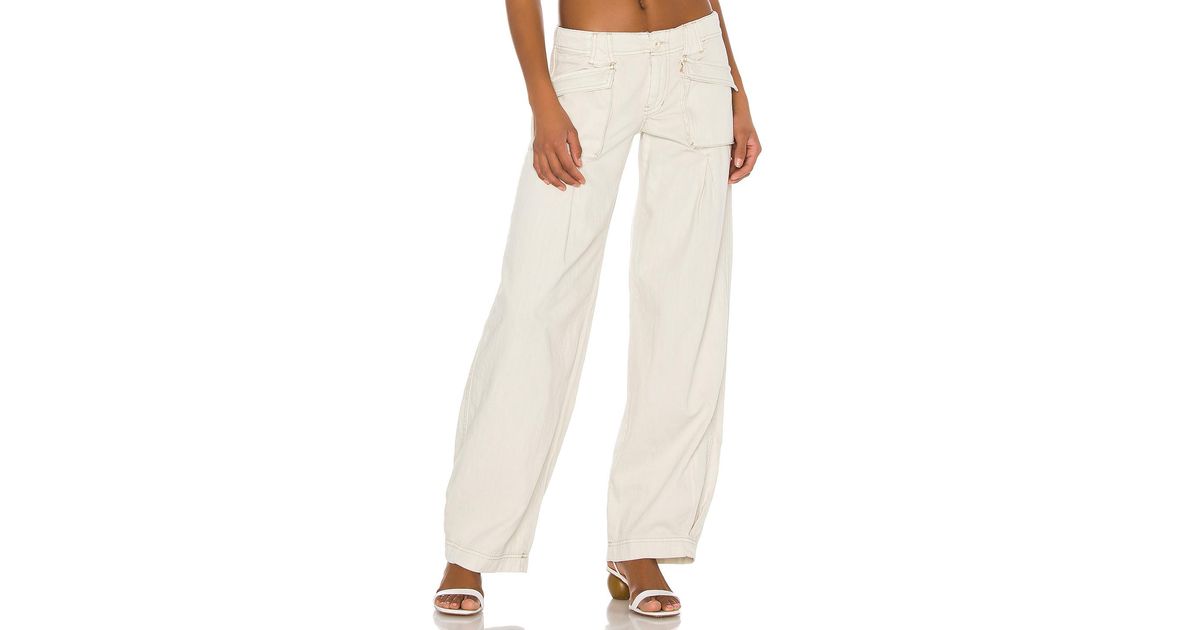 Free People Birch Denim Wide Leg Pant 