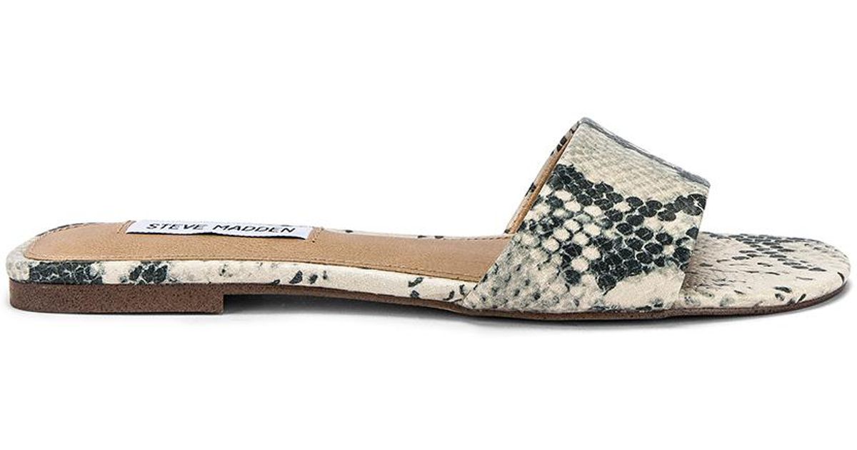 steve madden snake print slides