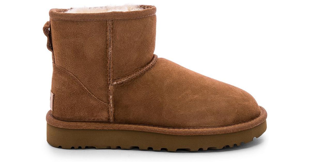 UGG Suede Classic Mini Ii Bootie in Chestnut (Brown) Lyst