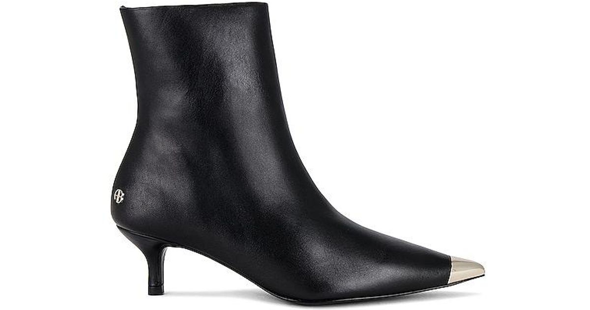 Anine Bing Gia Metal Toe Cap Boots in Black Lyst