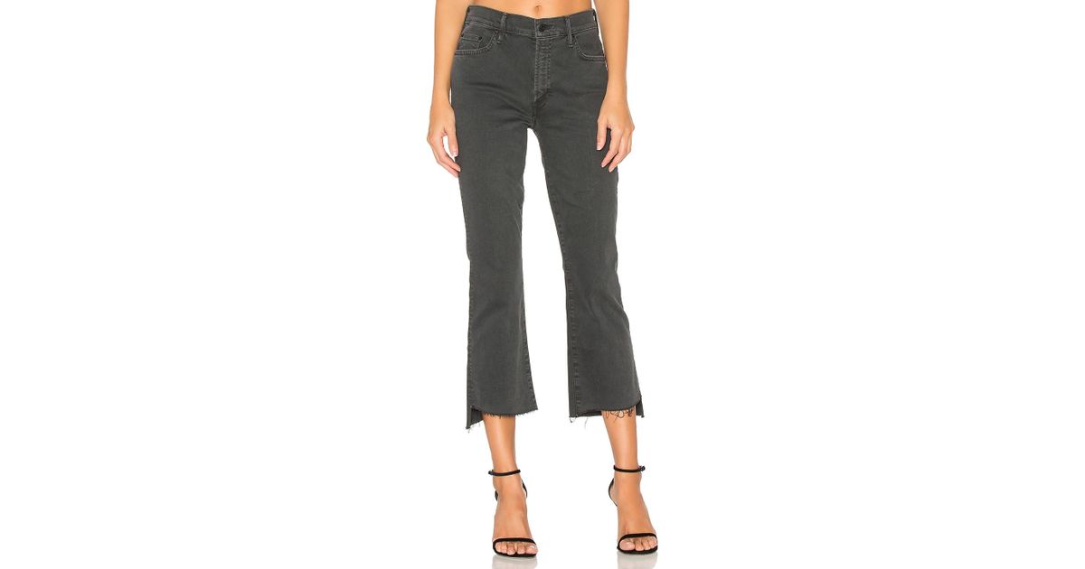 Mother Cotton The Insider Crop Step Fray in Faded Black (Black) | Lyst