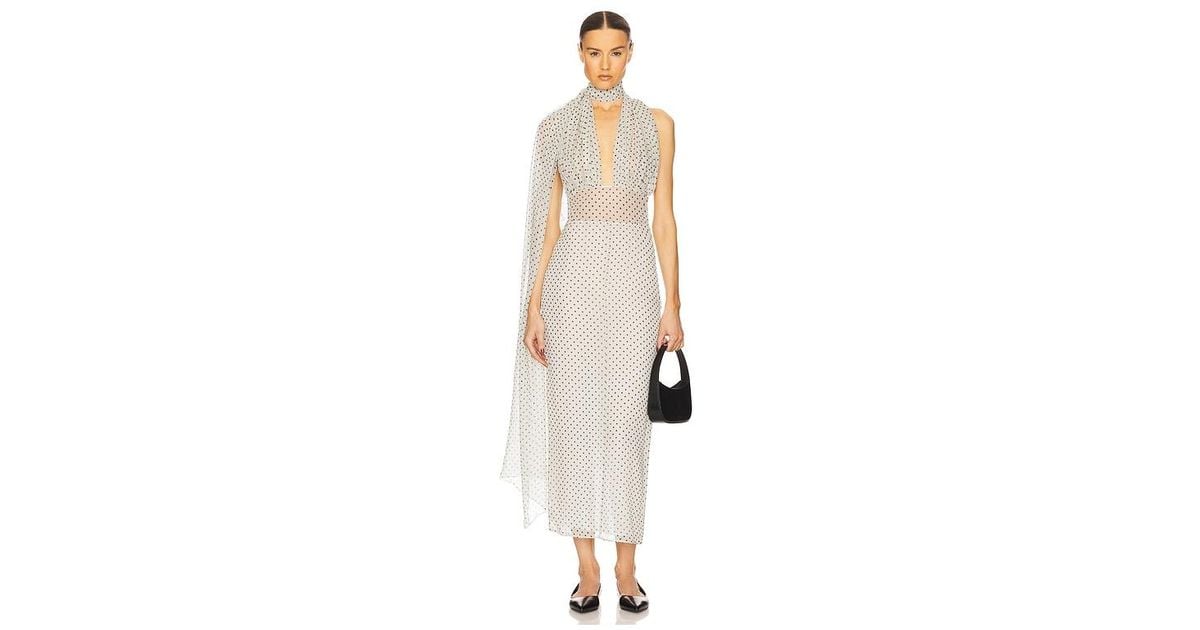 Helsa The Scarf Dress in White | Lyst