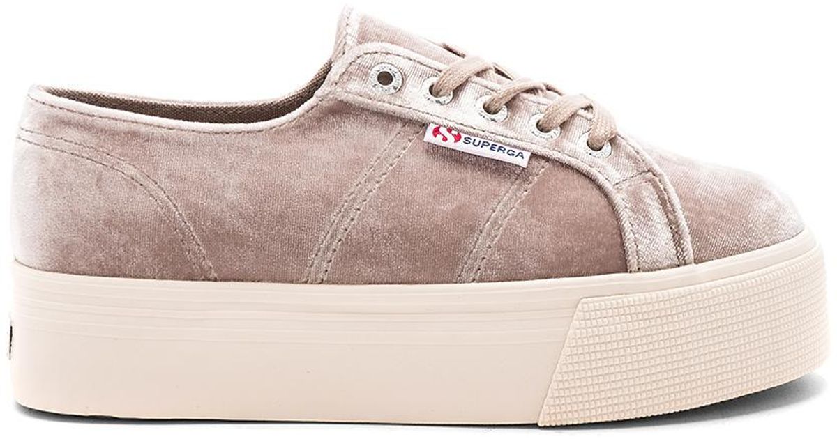 superga velvet platform sneakers