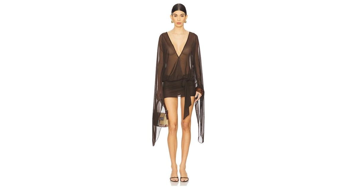 jaded london dress long sleeve Jaded London - Sporty Stripe Hooded Draped Mini Dress