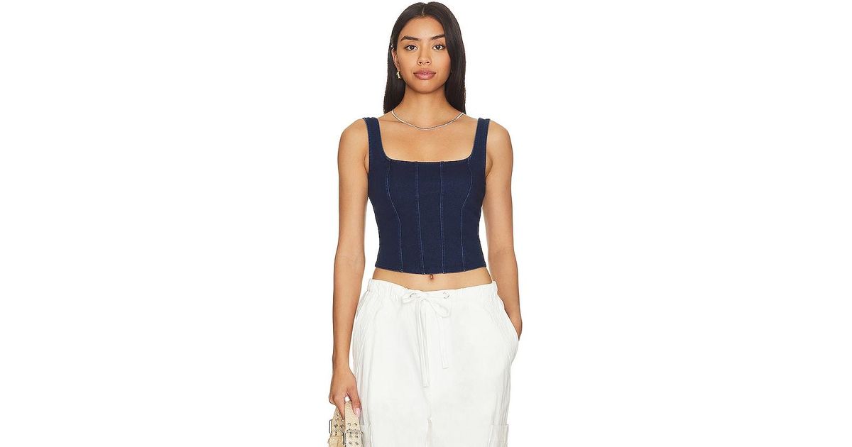 GOOD AMERICAN Corset Top in Blue | Lyst