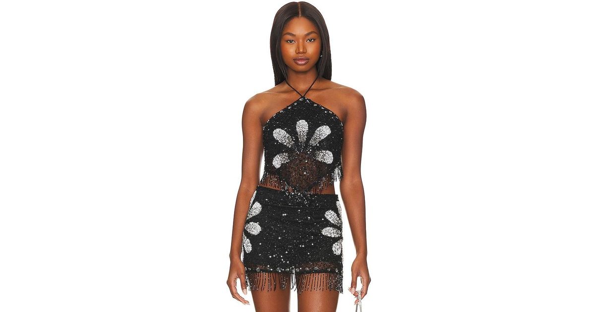 bellini sequin dress in black burst Tularosa Bellini Sequin Dress in Blush