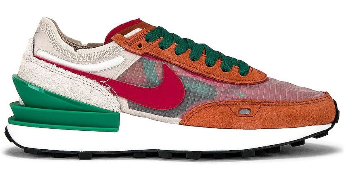 Nike Suede Waffle One Sneaker in Orange Lyst