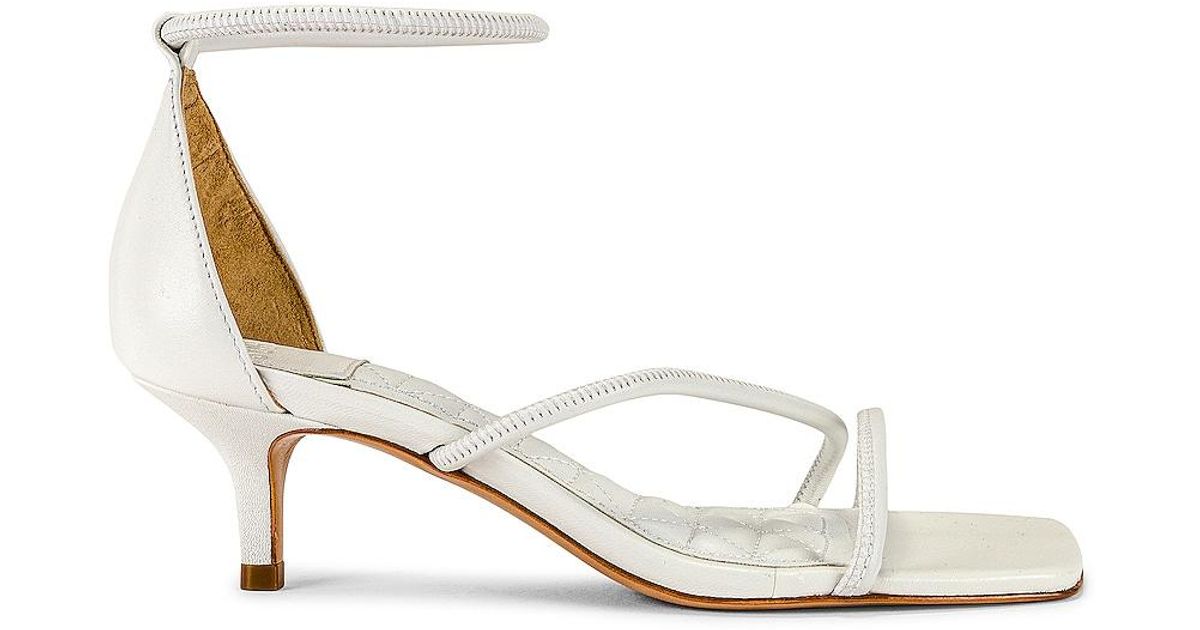 Schutz Leather Galle Heel in White | Lyst