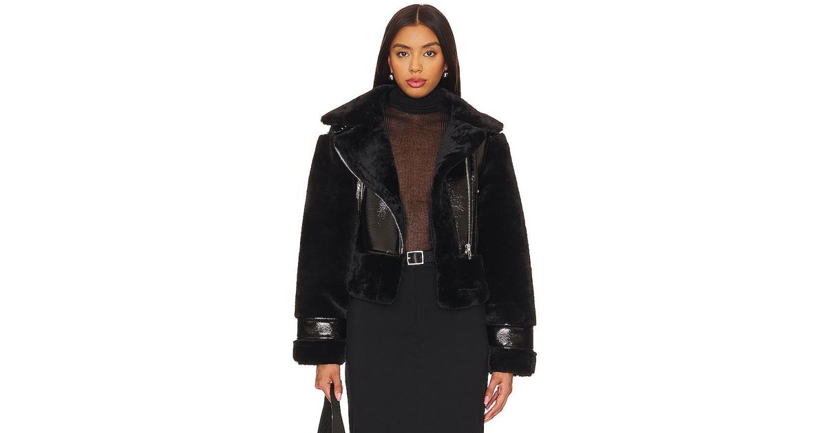 Blank NYC Black Faux Fur Jacket