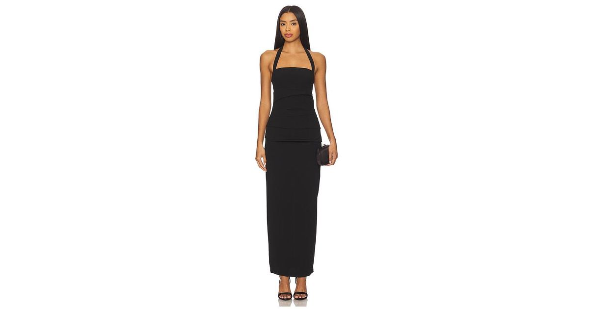 allie maxi dress ALLIE MAXI-BLACK Black / XL
