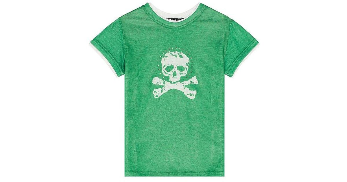 Jaded London Skull And Cross Bones T-Shirt in Green for Men