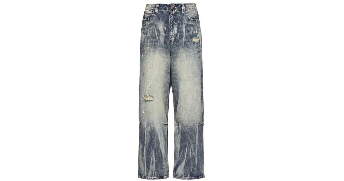 Jaded London Super Bleached Scuff Xl Colossus Jeans in Blue for