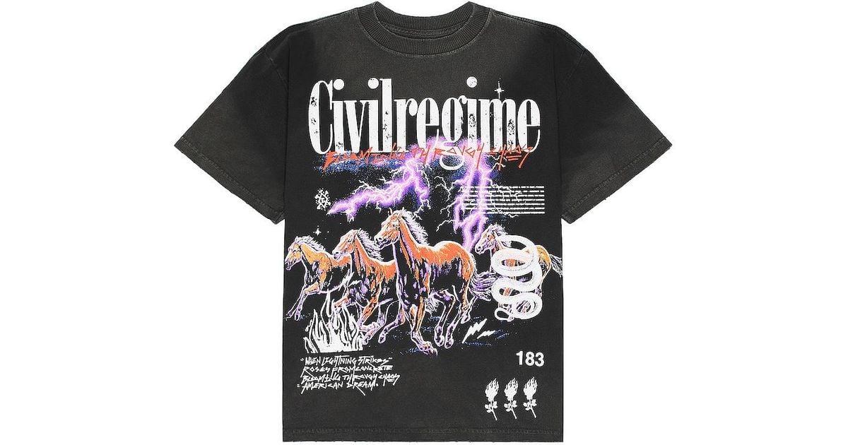 Civil Regime Storm Riders Tee in Black for Men Lyst
