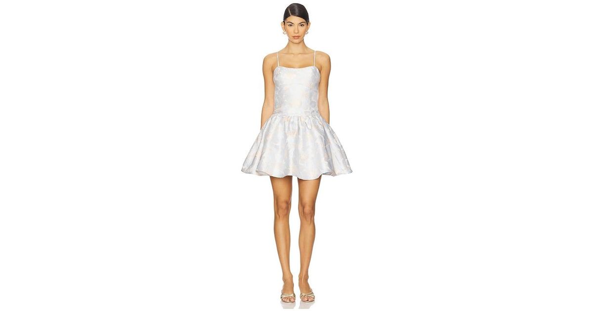 fiorella mini dress white Fiorella Open Back Ruffle Mini Dress