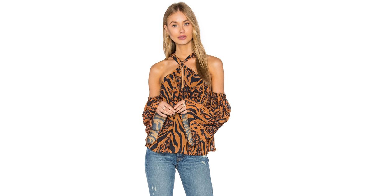 MINKPINK Womens Land of Stars Long Sleeve Pajama Top