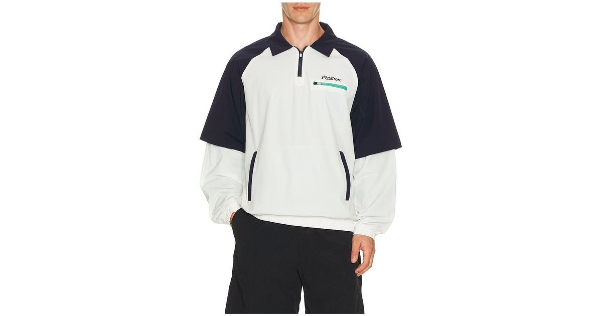 Malbon Marina Windshirt in White for Men | Lyst