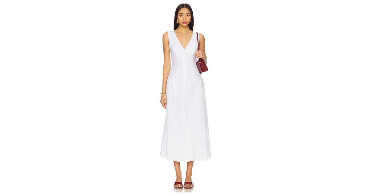 Bardot X Revolve Cordelia Linen Midi Dress in White | Lyst Australia Bardot X Revolve Cordelia Linen Midi Dress in White | Lyst Australia