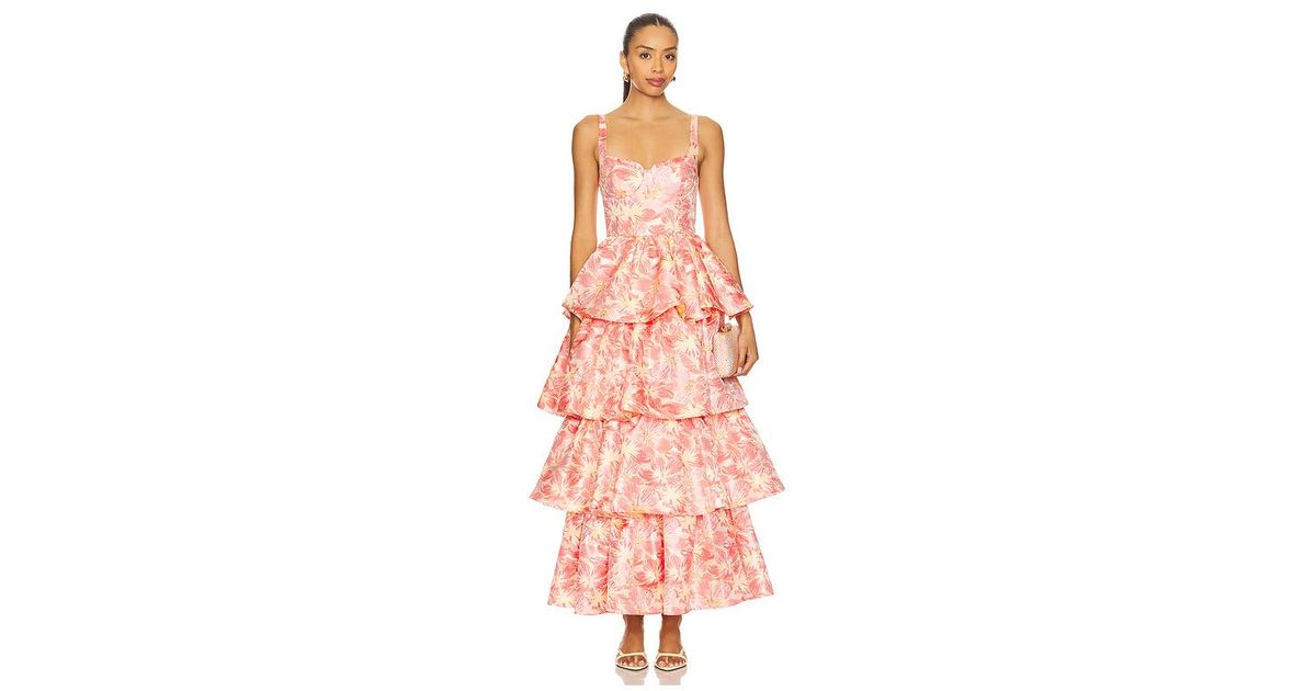Lovers + Friends Francesca Maxi Dress in Pink | Lyst Australia