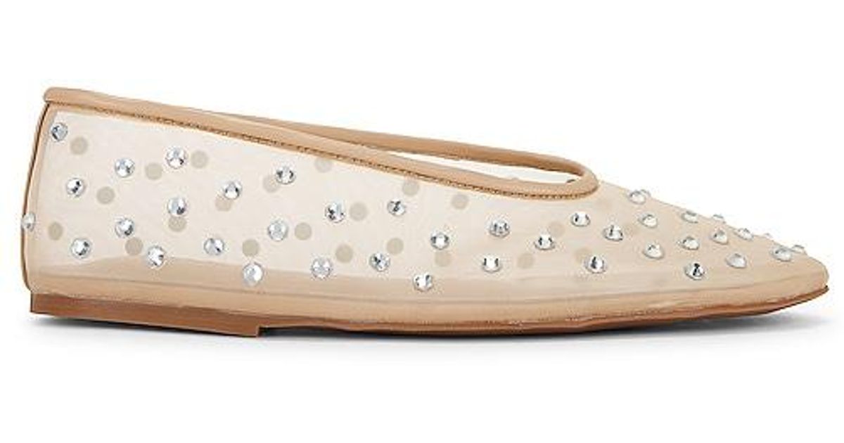 新品☆IENA☆TONY BIANCO ナイロンラインストーンフラットMILOTONY