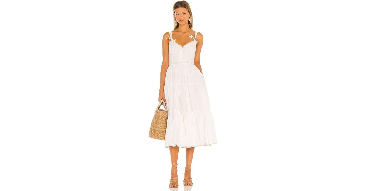 Tularosa Poppy Midi Dress in White Lyst