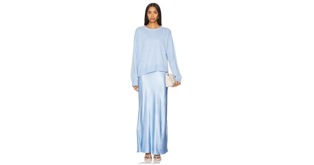 rhyme combo slip knit dress SOVERE Rhyme Combo Slip Knit Dress in Blue