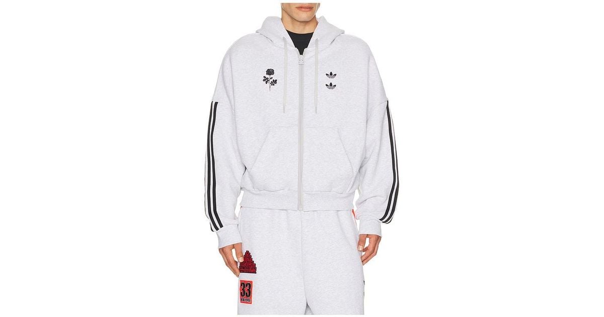 adidas Originals X Willy Chavarria Full Zip Hoody in White for Men 