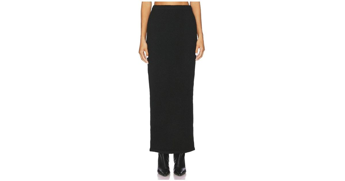 ALL THE WAYS Elsie Knit Maxi Skirt in Black | Lyst
