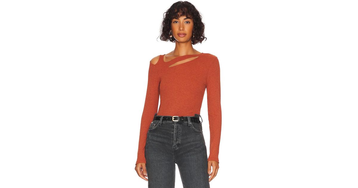 LNA Synthetic Luan Rib Top in Red | Lyst