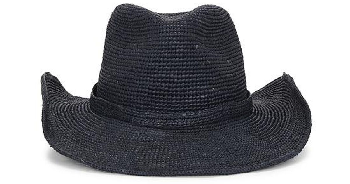 Janessa Leone Sacha Cowboy Hat in Black | Lyst