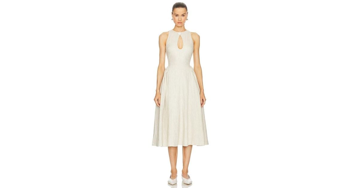 seina midi dress LPA Seina Midi Dress in White