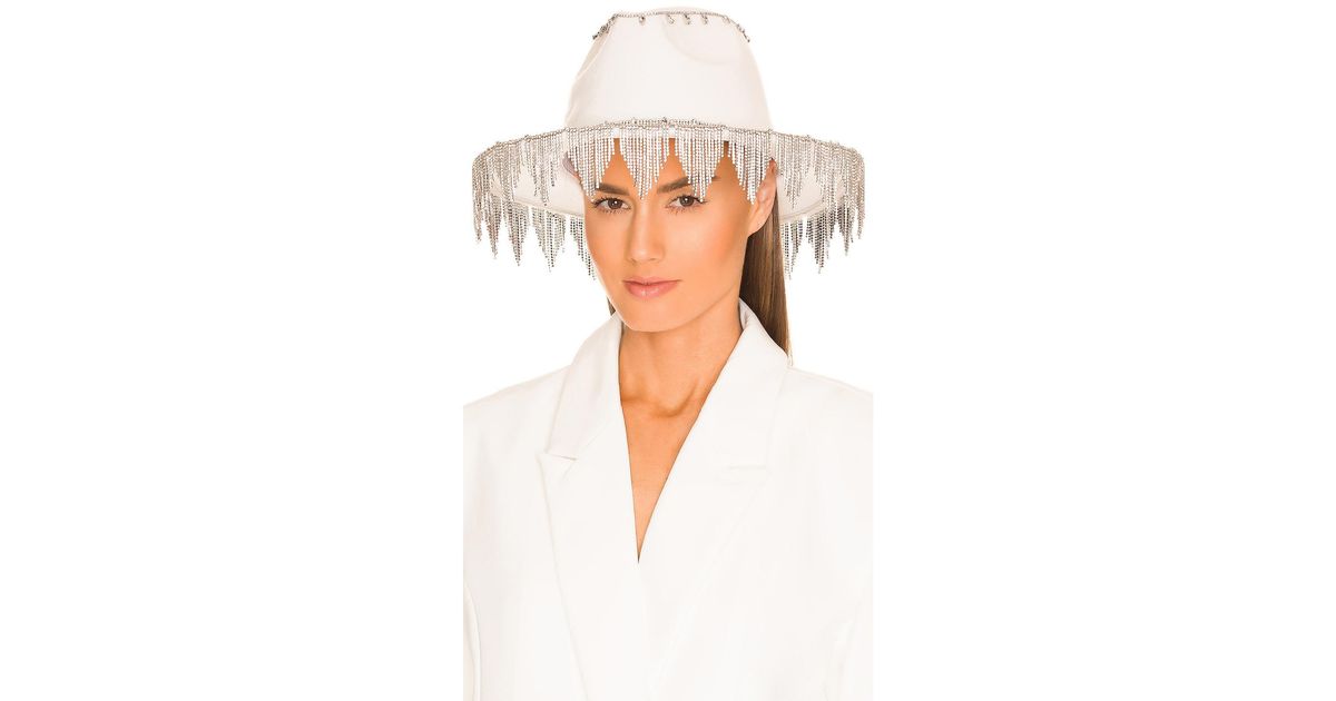 Felt Rhinestone Cowboy Hat in White 