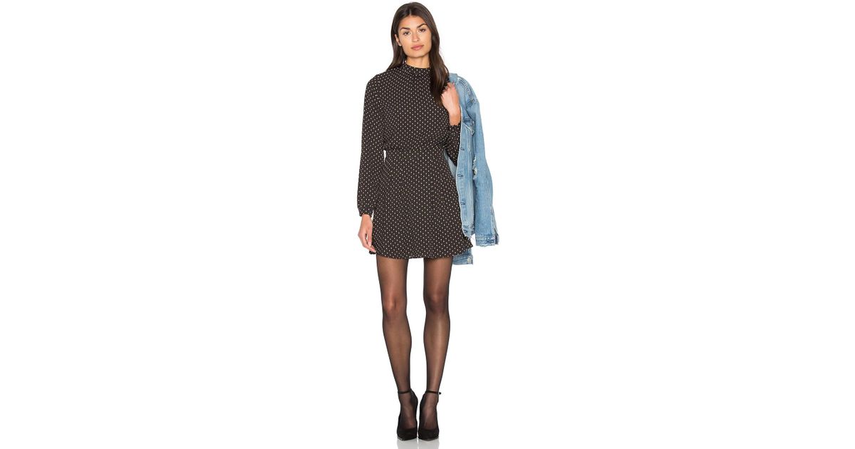 Bishop + Young High Neck Long-Sleeved Crepe Dress - Lyst