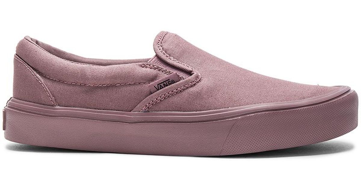 mauve slip on vans