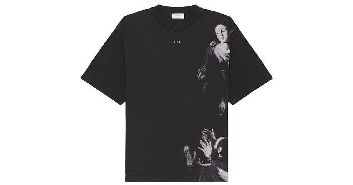 Off-White c/o Virgil Abloh Blurred Mary Skate Tee in Black