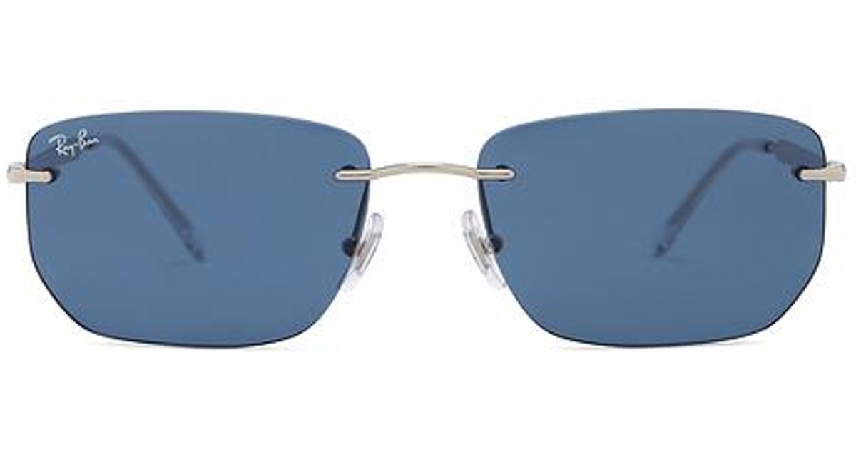 Ray-Ban Rb3768 Rimless Sunglasses in Blue for Men | Lyst UK