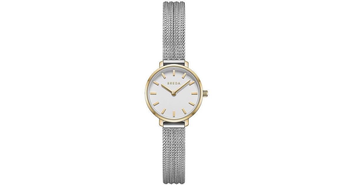 Breda Beverly Mesh Watch in White | Lyst