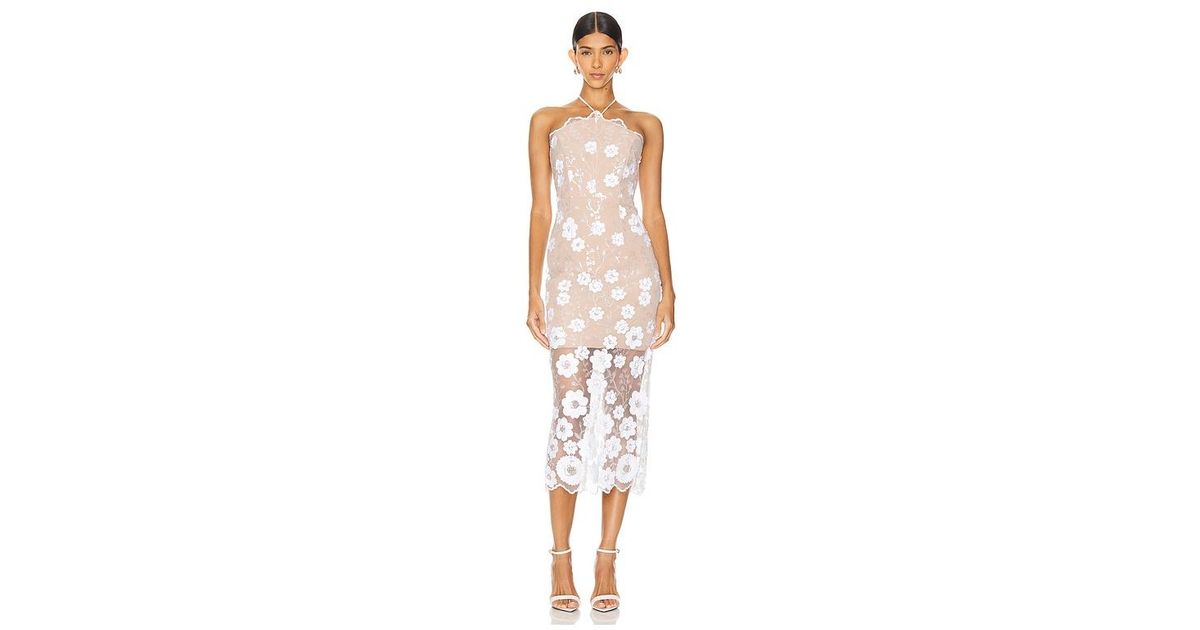 Elliatt Elodie Midi Dress in White | Lyst