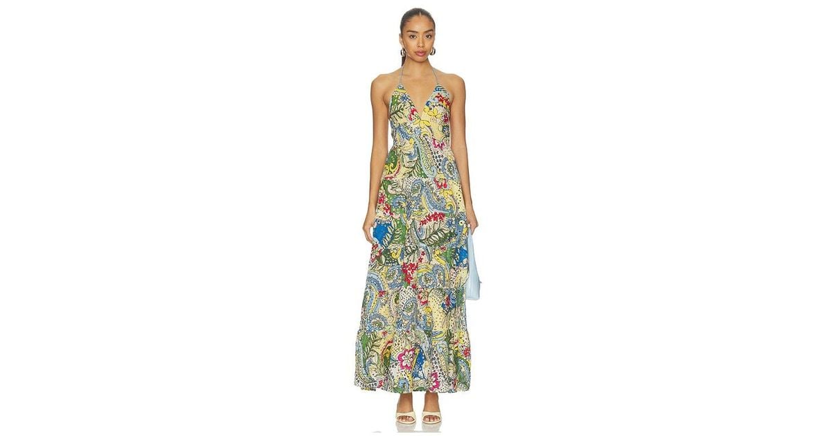 adalyn halter maxi dress Alice + Olivia in White My Queen Sequin Dress