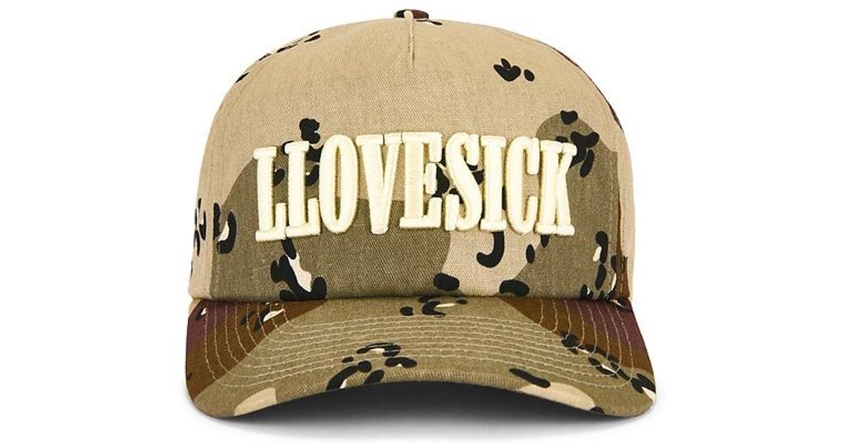 LLOVESICK Embroidered Franchise Cap in Natural | Lyst