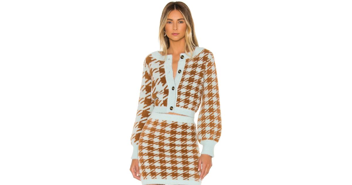 for love and lemons cher houndstooth cardigan
