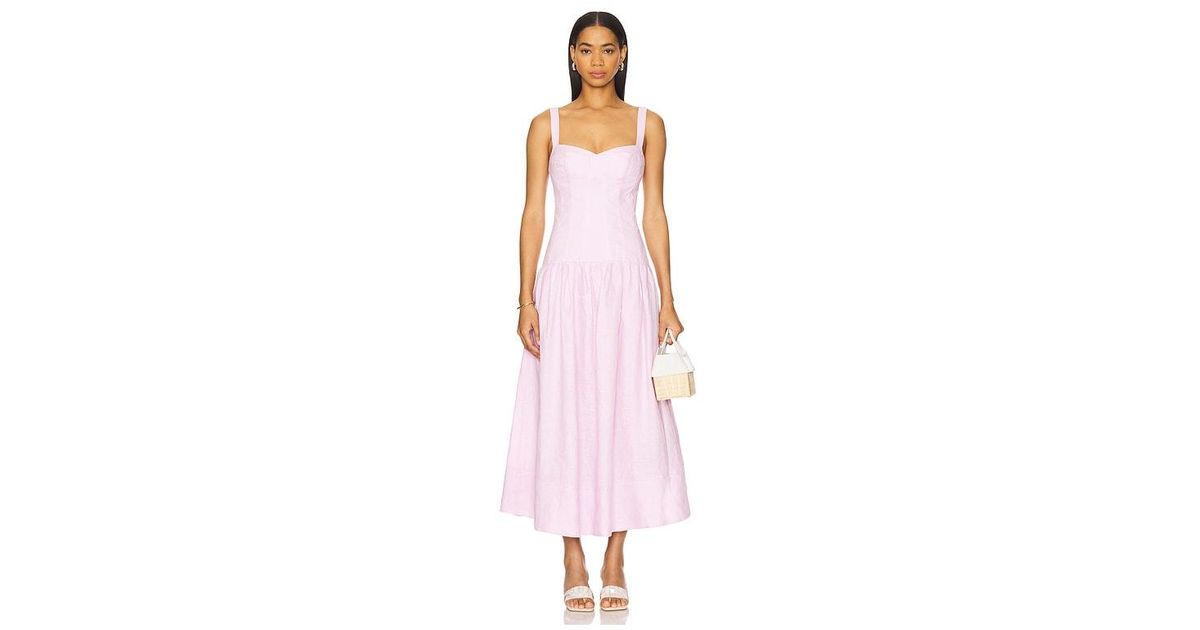 Nicholas X Revolve Makenna Corset Midi Dress in White | Lyst