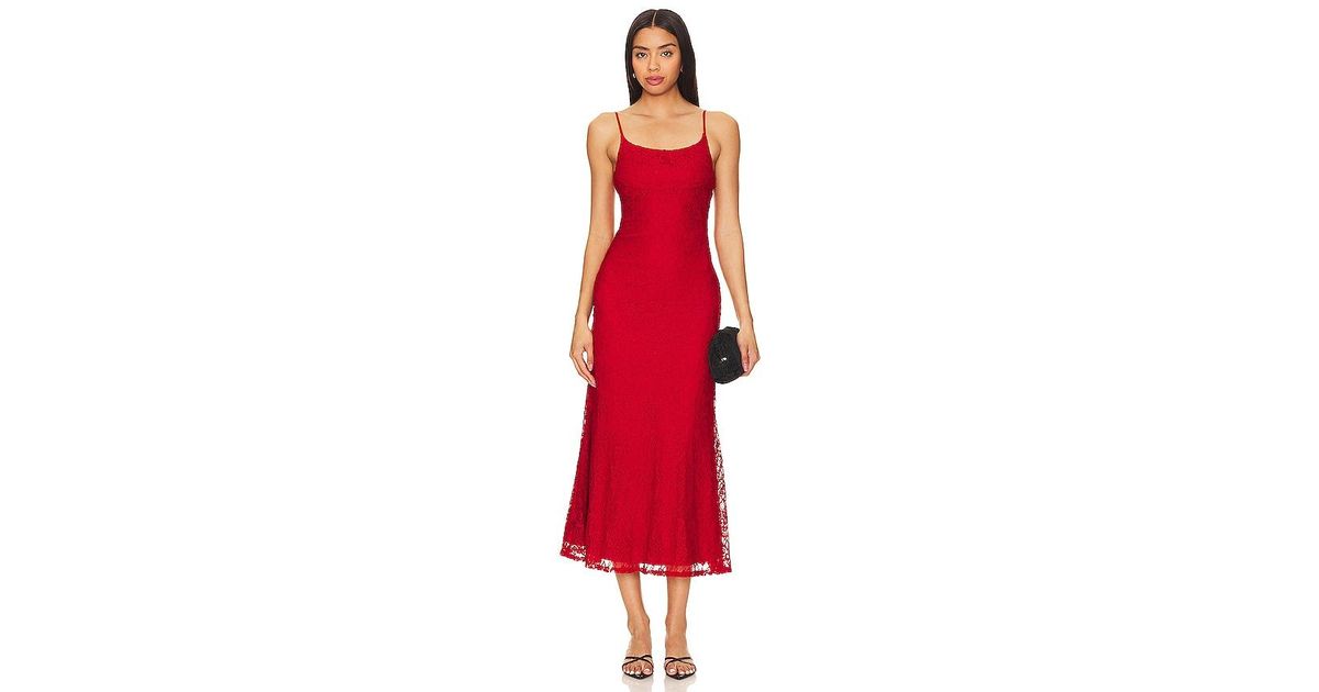 Bardot Ruby Midi Dress in Red | Lyst Bardot Ruby Midi Dress in Red | Lyst