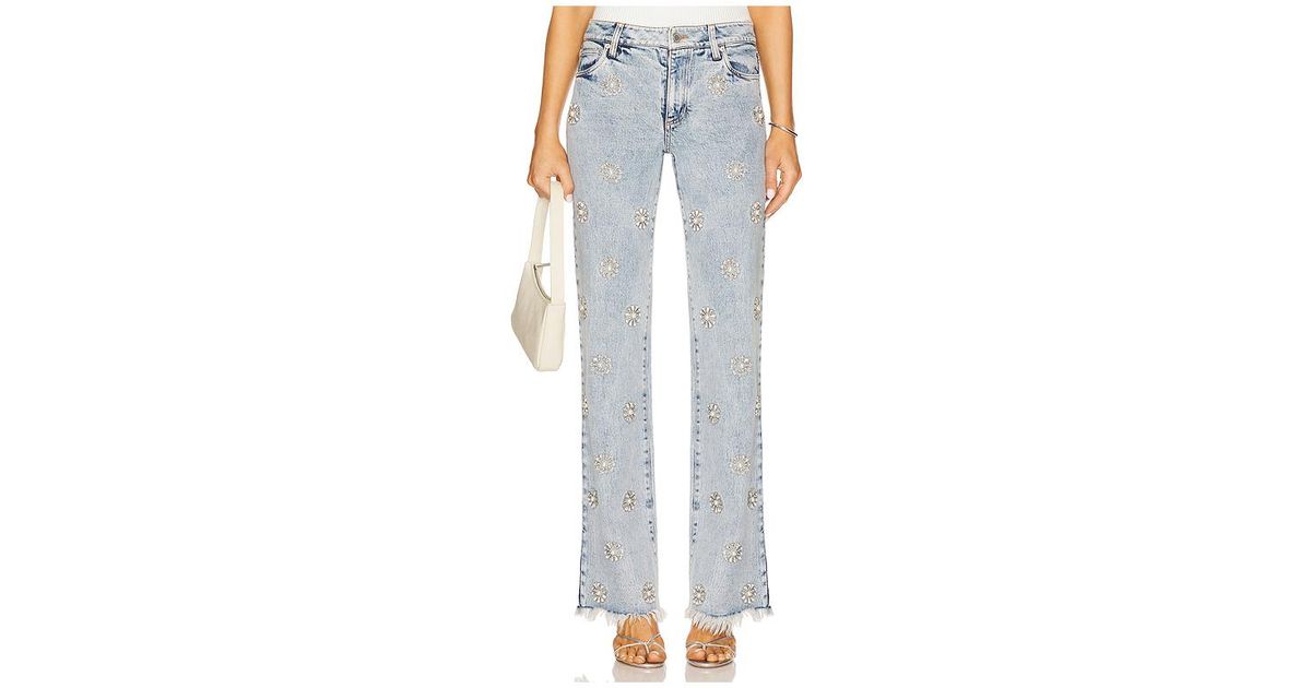 Alice + Olivia Roxie Flare Jeans in Blue | Lyst UK