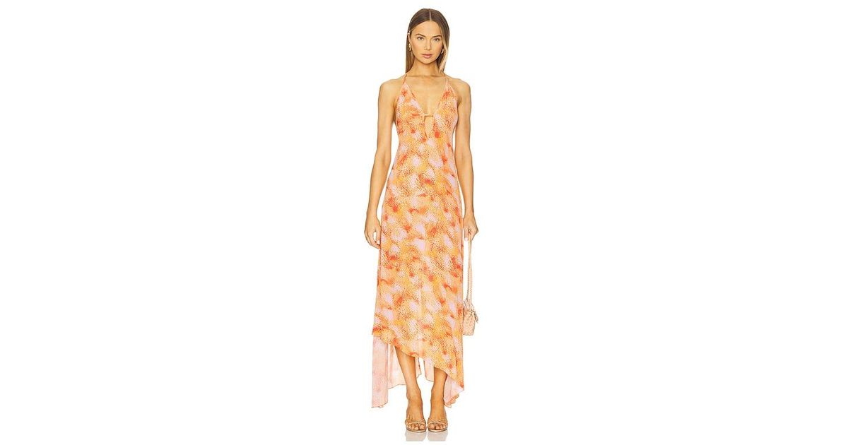 light blue long floral dress Harlow Maxi Dress in Light Blue Floral main image 0