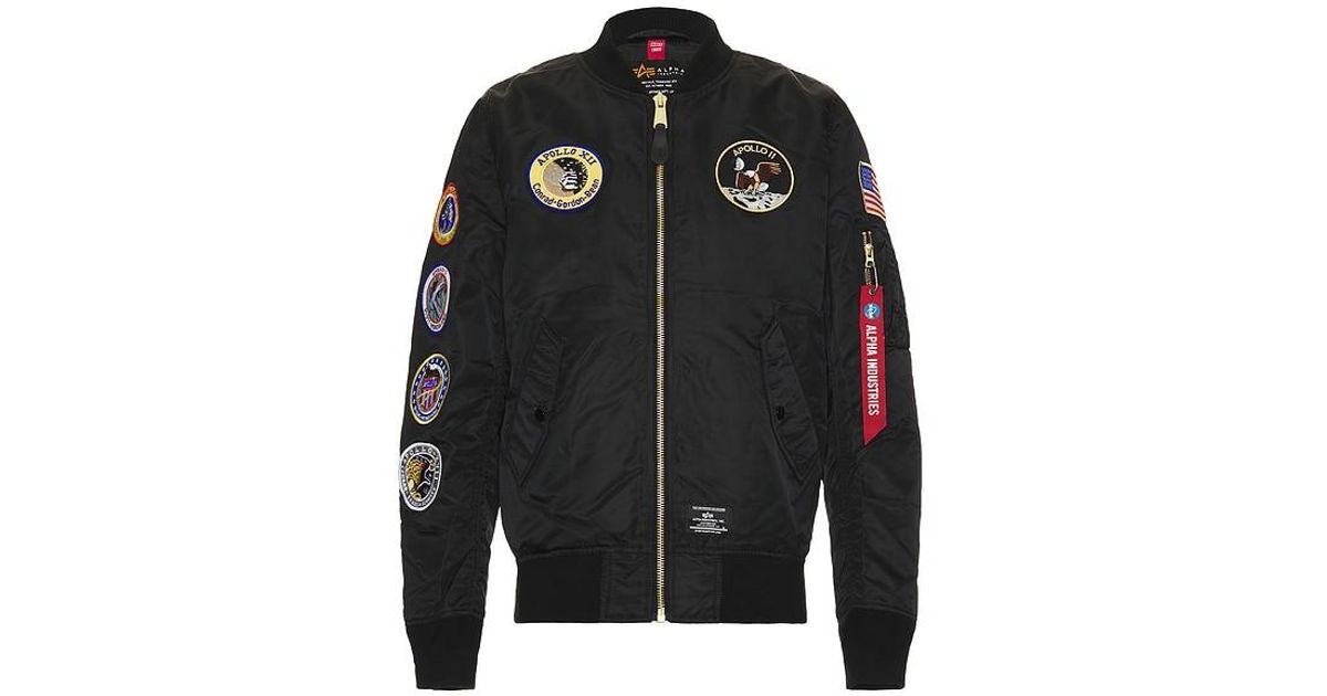 Alpha Industries 2B Apollo Gen Ii Flight Jacket in Black for Men | Lyst