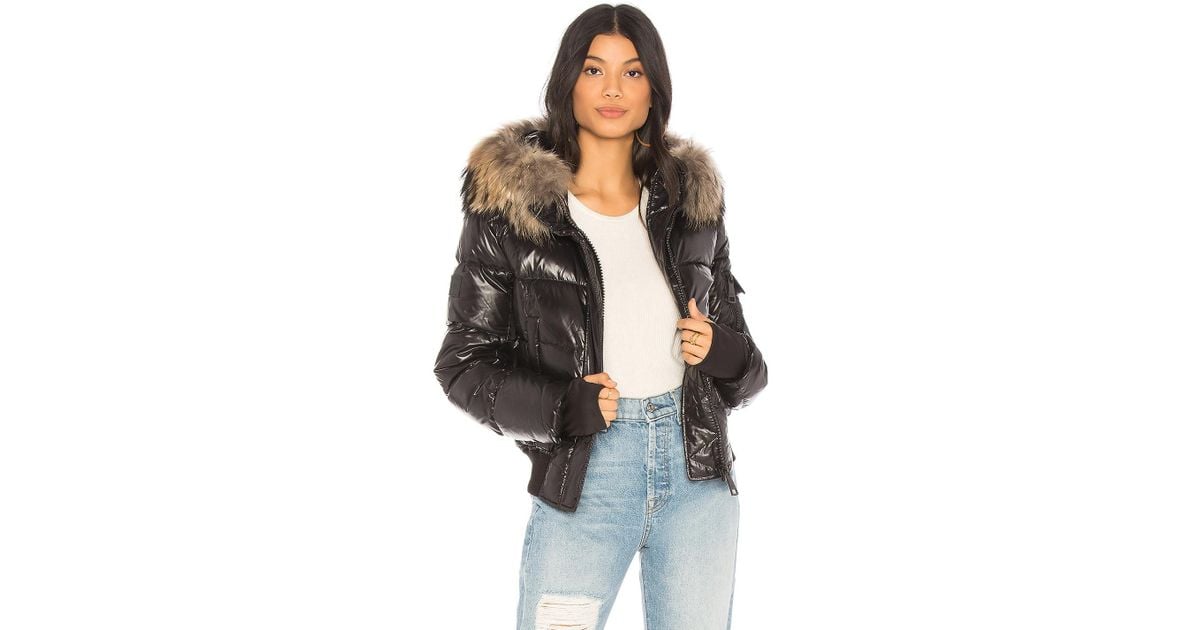 Sam. Skyler Puffer Jacket With Raccoon Fur | Lyst