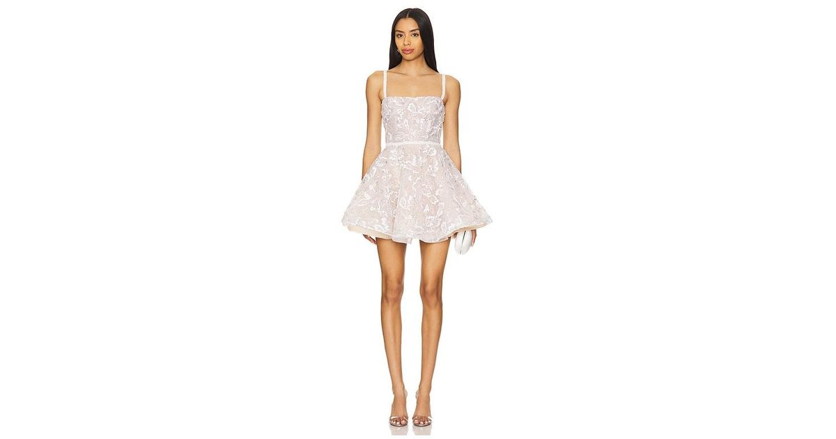 bronx and banco bridal mini dress Paris Maraya Blanc Lace Mini Dress
